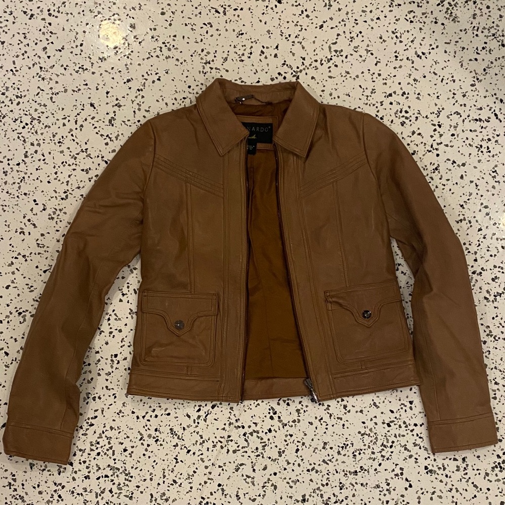 Bernardo Light Brown Leather Jacket